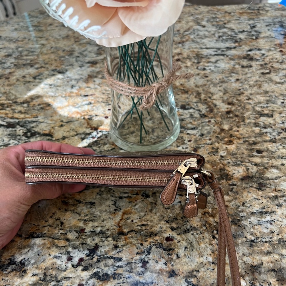 Coach Brown Wristlet - Picture 7 of 12